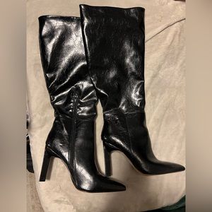 ASOS Wide Fit Cancun Knee High Boots Black